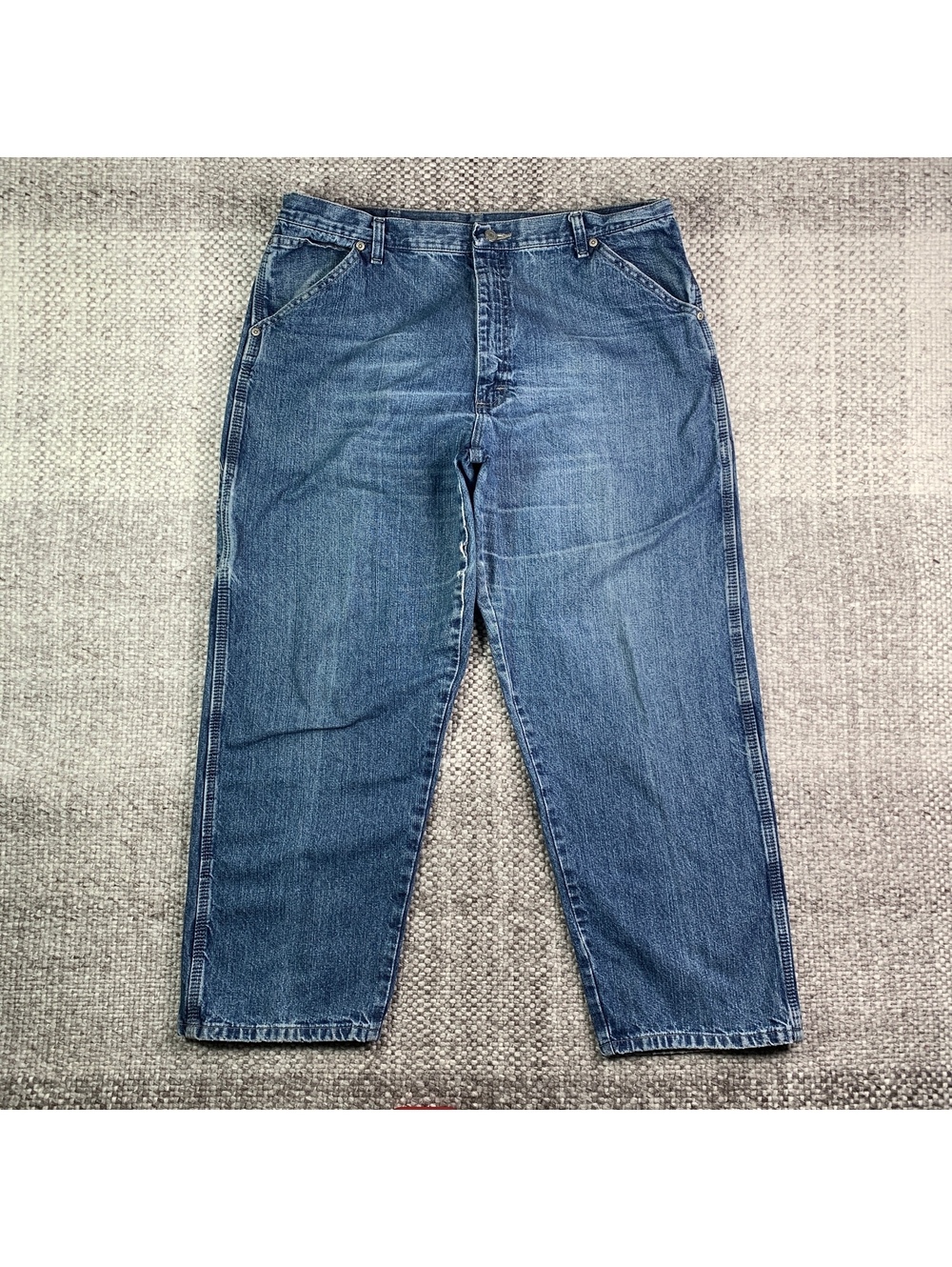Wrangler Men's Carpenter Jeans Size 38x30 Blue Denim